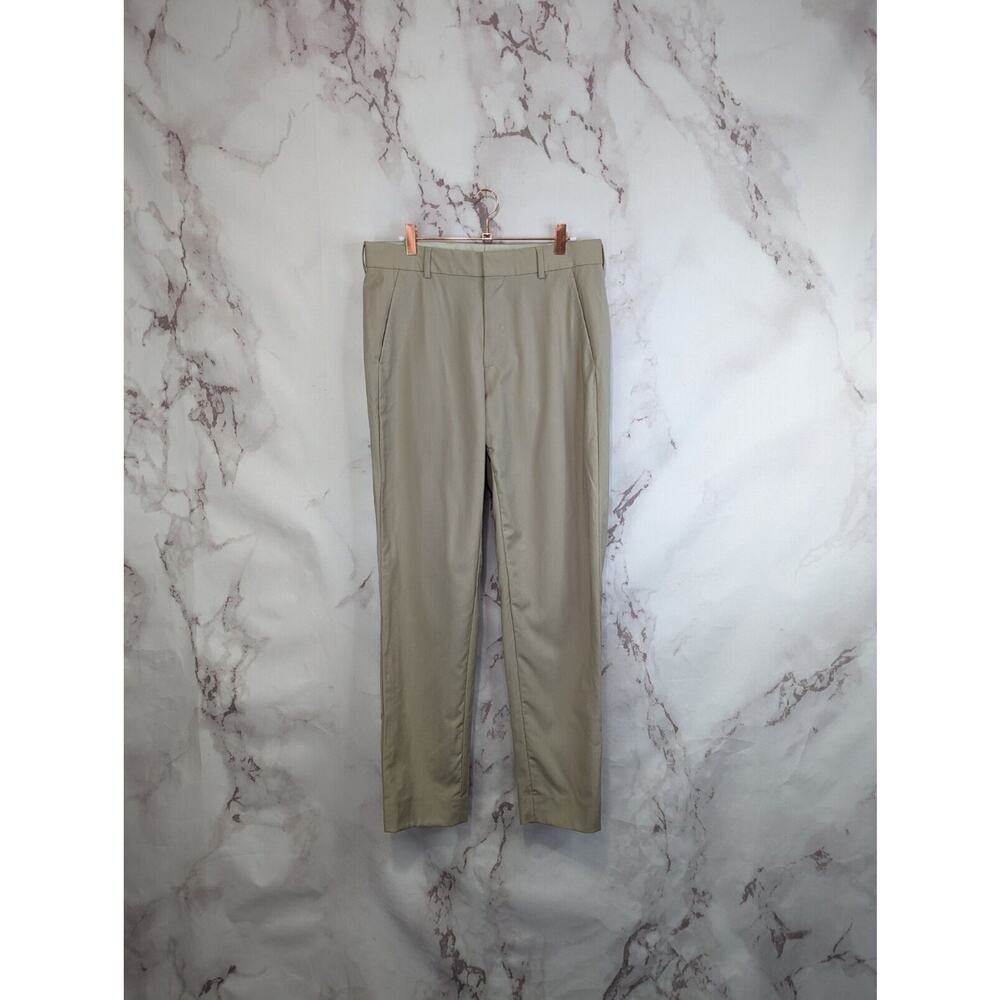 COS Pant Womens 30 Slack Wool Beige Crop Trouser High Rise Straight EUR 46